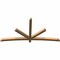 Ekena Millwork Alberta Smooth Timber Gable Bracket, Western Red Cedar, 96"W x 48"H x 3 1/2"D x 3 1/2"F, 12/12 Pitch GBW096X48X0404ALB00SWR - alternate 3